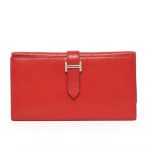 Hermès BEARN 3 FLAPS RED Wallets Leather Red ref.92895 - Joli Clos