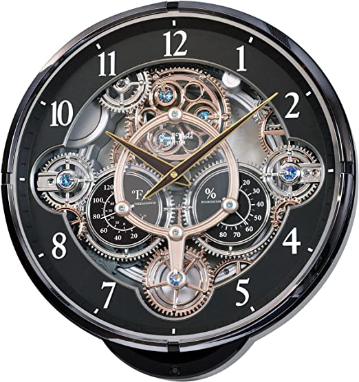 Amazon.com: Rhythm Clocks "Gadget" Magic Motion Clock, Black: Home .