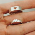 Wave Matching Rings For Couples, Promise Rings, His And Hers .