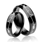 Couples Rings For Sale,Italo Heartbeat Design Titanium Steel .