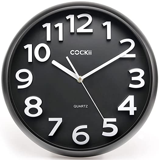 Amazon.com: Cockii Wall Clock 13 Inch with Large 3D Numbers .