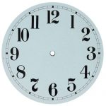 Round White Clock Dial - Arabic or Roman Numerals - Clockworks .