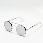 Icon Eyewear Mirrored Round Silver Sunglasses | Zumi