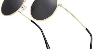 Amazon.com: Unisex Round Sunglasses Vintage Retro Polarized Sun .