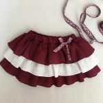 Latvian linen ruffle skirts for girls Red and white skirts | Et