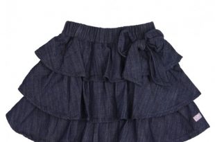 Girls Ruffled Denim Skirt | Denim Skirt with Bow | Ruffle But