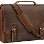 Amazon.com: Kattee Men's Leather Satchel Briefcase, 15.6" Laptop .
