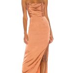 superdown Farah Satin Maxi Dress in Copper | REVOL