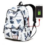 Girls Designer Backpack USB Charger Backpacks 15 " Laptop School .