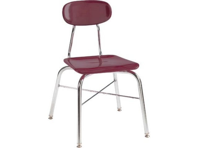 Hard Plastic Stackable School Chair with X-Brace 15.75"H .