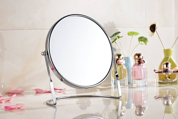 Outline free standing shaving mirror 1070 - Magnifying Makeup .