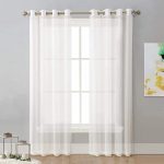 Amazon.com: NICETOWN Sheer Curtains 96 Long - Grommet Top Voile .