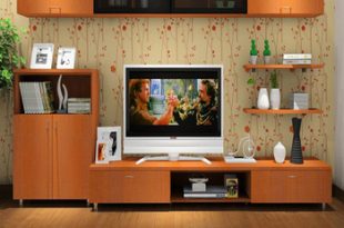 HangZhou Modern Lcd TV Table Wooden Showcase Designs For Hall .