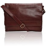 Leather Laptop Messenger Bag for men - Mens Office Briefcase .