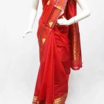 Red Silk Cotton Saree - FR472