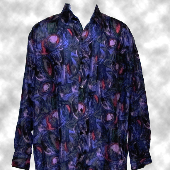 In Private Shirts | Mens Vintage 90s Silk Shirt | Poshma