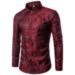 Purple Camouflage Shirt Men 2018 Brand New Smooth Silk Cotton Mens .