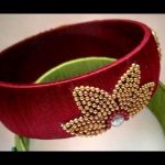 Flower stylish and trendy design silk thread bangle or kada .