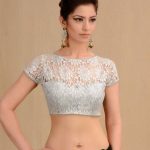 Flower Lace Silver Blouse- Buy Sari Blouses,Indian Essentials,Sari .