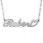 Extra Thick Silver Name Necklace With Cuban Chain for Men | My .