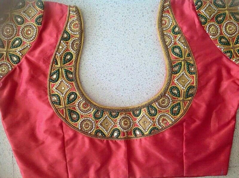Pin by HAMSAAVENI A on Aari Embroidery Work | Simple blouse .