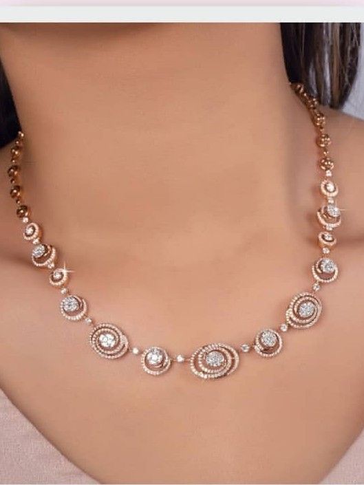 Pin by Radhareddy garisa on jumkas simple necklace | Diamond .