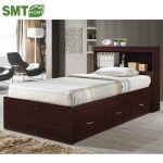 storage melamine MDF wooden single bed sheet design with drawe