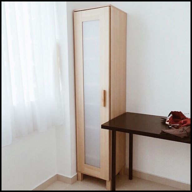 Countertops Single Door Wooden Wardrobe And Black Table (With .