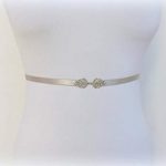 Amazon.com: 0.4" Womens Thin Silver Elastic Vintage Waist Belt .