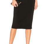 Norma Kamali Straight Skirt in Black | REVOL