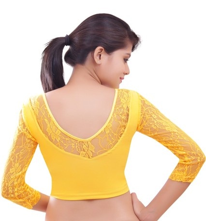 15 Top Designed Stretchable Blouses with Different Neck Patter