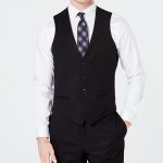 Ryan Seacrest Distinction Men's Slim-Fit Stretch Black Tuxedo Suit .