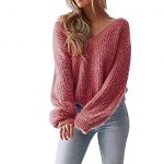 Amazon.com: Clearance Women's Pullover Sweaters Long Sleeve V Neck .