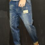 Men's New Fashion Distressed Patchwork Relaxed Fit Tapered Jeans .