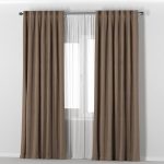 IKEA VILBORG brown thick curtains made of 3D mod