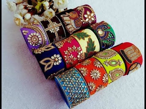 Designer Bridal Bangle || Silk Thread 40mm Designer Kada Bangle .