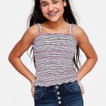 Fluted Hem Tube Top | Justice | Girls tshirts, Tube t