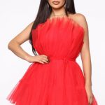 Exclusive Tulle Mini Dress - Red (With images) | Mini dress, Red .