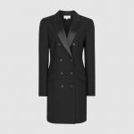 Sofia Black Wool Blend Tuxedo Dress – REI