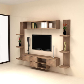 2018 Hot sale wall mounted tv showcase designs lcd tv cabinet/wall .