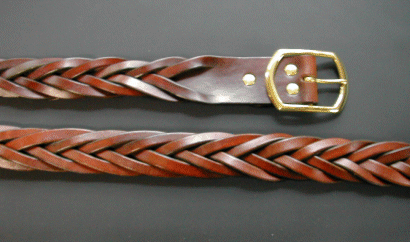 3,5 and 7 strand Braided Leather Belts