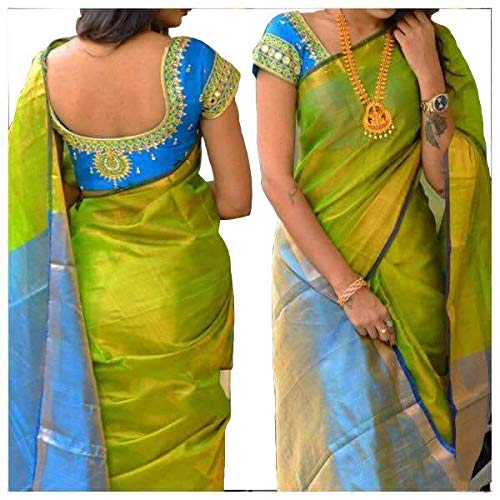 Buy Rainbow Fashionz Women's Pattu Pure Silk Uppada Saree with .