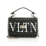 Valentino - Valentino Garavani Medium Rockstud Spike VLTN Leather .