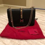 Valentino Bags | Rockstud Glam Lock Large Flap Bag Black | Poshma