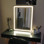 Modern Wood and LED Vanity Mirror | Diy mirror with lights, Diy .
