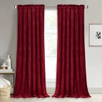 Amazon.com: NICETOWN Red Velvet Curtains and Drapes for Bedroom .