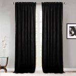 Amazon.com: StangH Black Velvet Thermal Curtains - Living Room .
