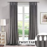 Amazon.com: Luxury Velvet Curtains Gray 96-inch - Modern Twist Top .