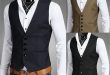 Dress Vests For Men Slim Fit Mens Suit Vest Male Waistcoat Gilet .