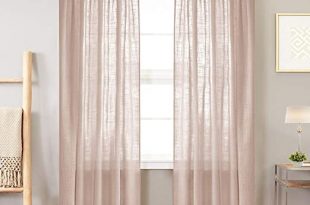 Amazon.com: Sheer Curtains Linen Look Voile Curtains for Living .